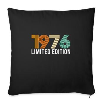 Vintage Limited Edition 1976 Birthday Birth Year - Sofa pillowcase 17,3'' x 17,3'' (45 x 45 cm) - black - Front