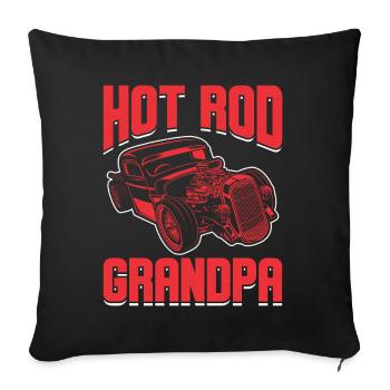 Hot Rod Hot Rods Muscle Car Hotrod Voiture mécanique - Housse de coussin décorative 45 x 45 cm - noir - Devant