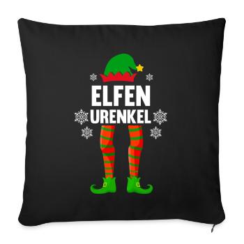 Elfen Urenkel Elf Weihnachten Partnerlook Weihnach - Sofakissenbezug 45 x 45 cm - Schwarz - Vorne