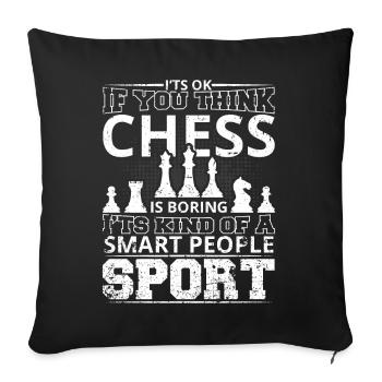Chess Chess Pieces Chess Game Chess - Sofa pillowcase 17,3'' x 17,3'' (45 x 45 cm) - black - Front