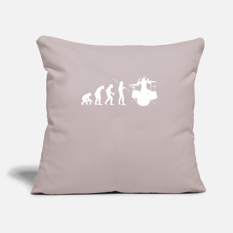 Human Evolution Drum Musician Drummer Sofa pillowcase 17,3'' x 17,3'' (45 x 45 cm)