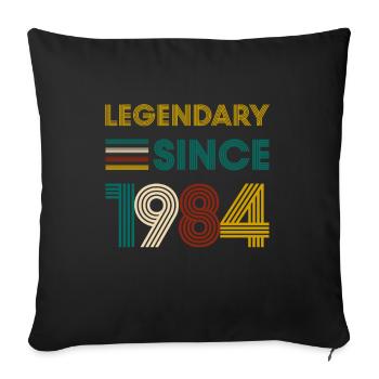 Vintage Legendary since 1984 Geburtstag - Sofakissenbezug 45 x 45 cm - Schwarz - Vorne