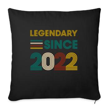 Vintage Légendaire depuis l’anniversaire de 2022 - Housse de coussin décorative 45 x 45 cm - noir - Devant