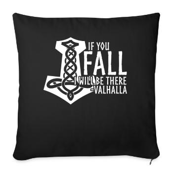 Vegvisir Odhin Valhalla Joke Viking - Sofa pillowcase 17,3'' x 17,3'' (45 x 45 cm) - black - Front