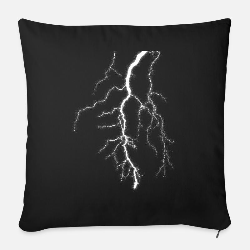 Blitz - Sofakissenbezug 45 x 45 cm - Schwarz