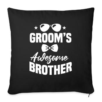 Le frère génial du marié - Housse de coussin décorative 45 x 45 cm - noir - Devant