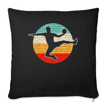 Handball Retro - Sofa pillowcase 17,3'' x 17,3'' (45 x 45 cm) - black - Front