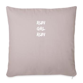 Running - run grl run - Housse de coussin décorative 45 x 45 cm - taupe clair - Devant