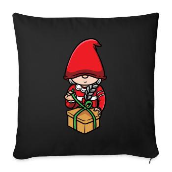 Christmas Elves Christmas Elves - Sofa pillowcase 17,3'' x 17,3'' (45 x 45 cm) - black - Front