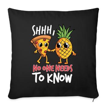 Chut, personne n’a besoin de savoir - Housse de coussin décorative 45 x 45 cm - noir - Devant