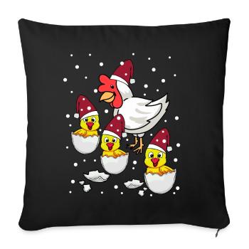 Noël Noël Mère Poulailler Nicholas - Housse de coussin décorative 45 x 45 cm - noir - Devant