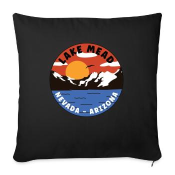 Lake Mead - Nevada - Arizona - Mountain Valley - Sofakissenbezug 45 x 45 cm - Schwarz - Vorne