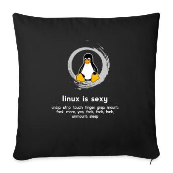 Computer Admin pc programmer code system humor - Sofa pillowcase 17,3'' x 17,3'' (45 x 45 cm) - black - Front