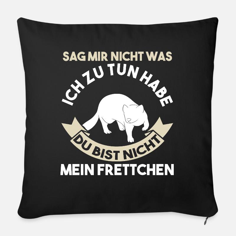 Frettchen - Sofakissenbezug 45 x 45 cm - Schwarz