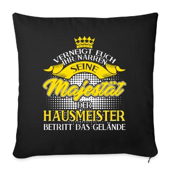 Hausmeister lustig Facility Manager - Sofakissenbezug 45 x 45 cm - Schwarz - Vorne