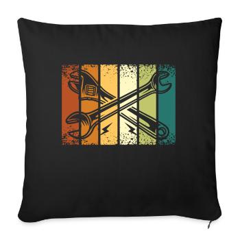 Retro Tool - Sofa pillowcase 17,3'' x 17,3'' (45 x 45 cm) - black - Front