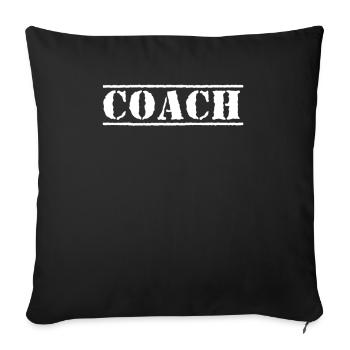 coach trainer - Sofa pillowcase 17,3'' x 17,3'' (45 x 45 cm) - black - Front