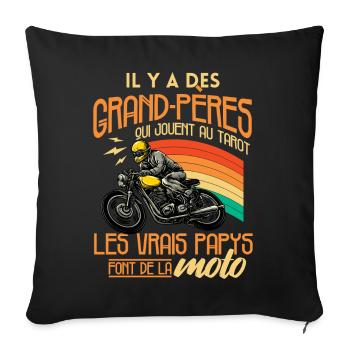 Grandpa Biker Humor Idea Gift Grandpa Motorcycle - Sofa pillowcase 17,3'' x 17,3'' (45 x 45 cm) - black - Front