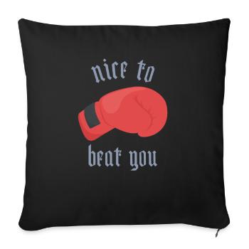 Boxer Gift Gant de boxe - Housse de coussin décorative 45 x 45 cm - noir - Devant