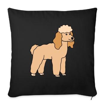 Poodle Dog Dog - Sofa pillowcase 17,3'' x 17,3'' (45 x 45 cm) - black - Front