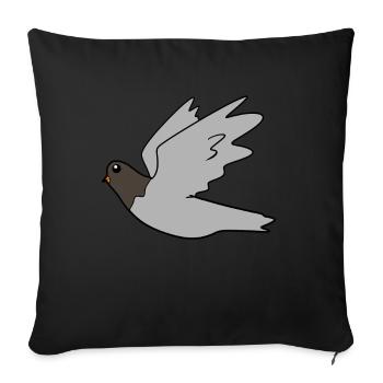 Taube - Sofakissenbezug 45 x 45 cm - Schwarz - Vorne