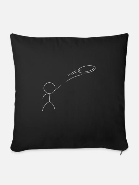 Disc Golf - Sofakissenbezug 45 x 45 cm - Schwarz