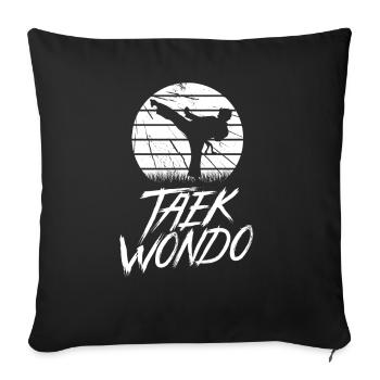 Taekwondo Fighter Tae Kwon Do Entraîneur d’arts martiaux - Housse de coussin décorative 45 x 45 cm - noir - Devant