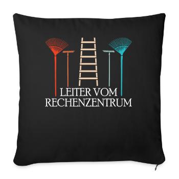 Rechenzentrum Design Gartengeräte Rechen Leiter - Sofakissenbezug 45 x 45 cm - Schwarz - Vorne