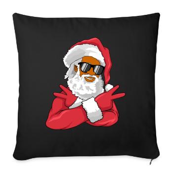 African-American Santa Claus - Sofa pillowcase 17,3'' x 17,3'' (45 x 45 cm) - black - Front