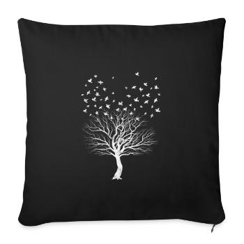 Wald - Sofakissenbezug 45 x 45 cm - Schwarz - Vorne