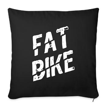 Fatbike Mountainbiken Fat bike - Sofakissenbezug 45 x 45 cm - Schwarz - Vorne