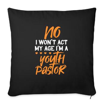 Pastor Parrer Priest Religion Church Gift - Sofa pillowcase 17,3'' x 17,3'' (45 x 45 cm) - black - Front