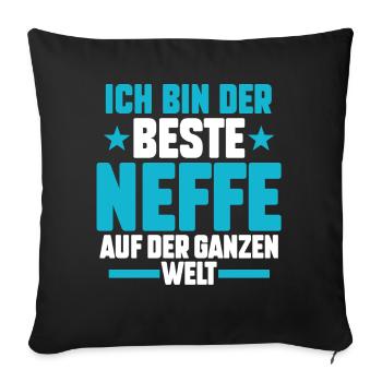 Bester Neffe der Welt - Sofakissenbezug 45 x 45 cm - Schwarz - Vorne