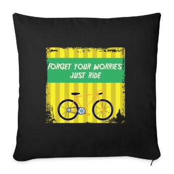 Bicycle - Sofa pillowcase 17,3'' x 17,3'' (45 x 45 cm) - black - Front