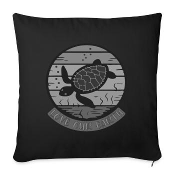 Sustainability - Sofa pillowcase 17,3'' x 17,3'' (45 x 45 cm) - black - Front