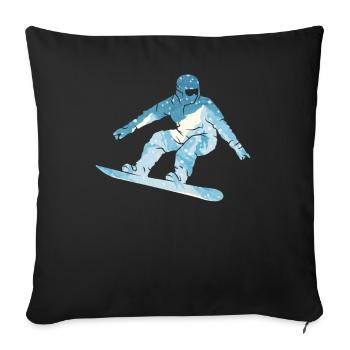 Snowboarding Snowboard Vintage - Sofakissenbezug 45 x 45 cm - Schwarz - Vorne