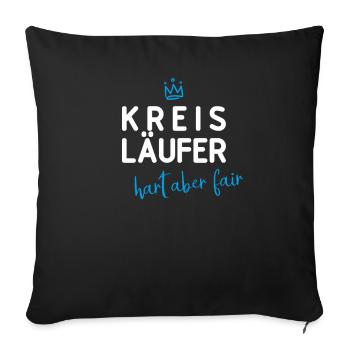 kreisspieler - Sofakissenbezug 45 x 45 cm - Schwarz - Vorne