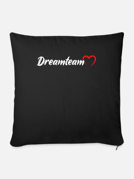 Dreamteam Traumpaar - Sofakissenbezug 45 x 45 cm - Schwarz