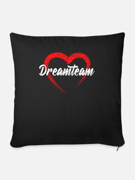 Dreamteam Traumpaar - Sofakissenbezug 45 x 45 cm - Schwarz