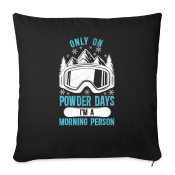 Snowboarding Snowboard Vintage Ski - Housse de coussin décorative 45 x 45 cm - noir - Devant
