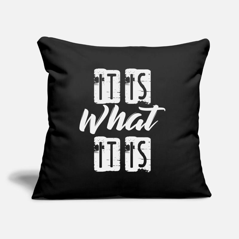 C’est ce que c’est Housse de coussin décorative 45 x 45 cm