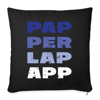 PAP PER LAP APP - Sofa pillowcase 17,3'' x 17,3'' (45 x 45 cm) - black - Front