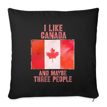 Canada - Housse de coussin décorative 45 x 45 cm - noir - Devant