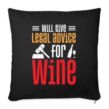 Anwalt Rechtsanwalt Jura Justiz Geschenk - Sofakissenbezug 45 x 45 cm - Schwarz - Vorne