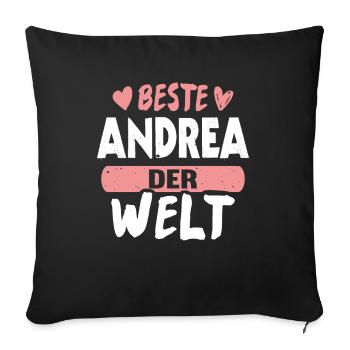 Beste Andrea der Welt - Sofakissenbezug 45 x 45 cm - Schwarz - Vorne