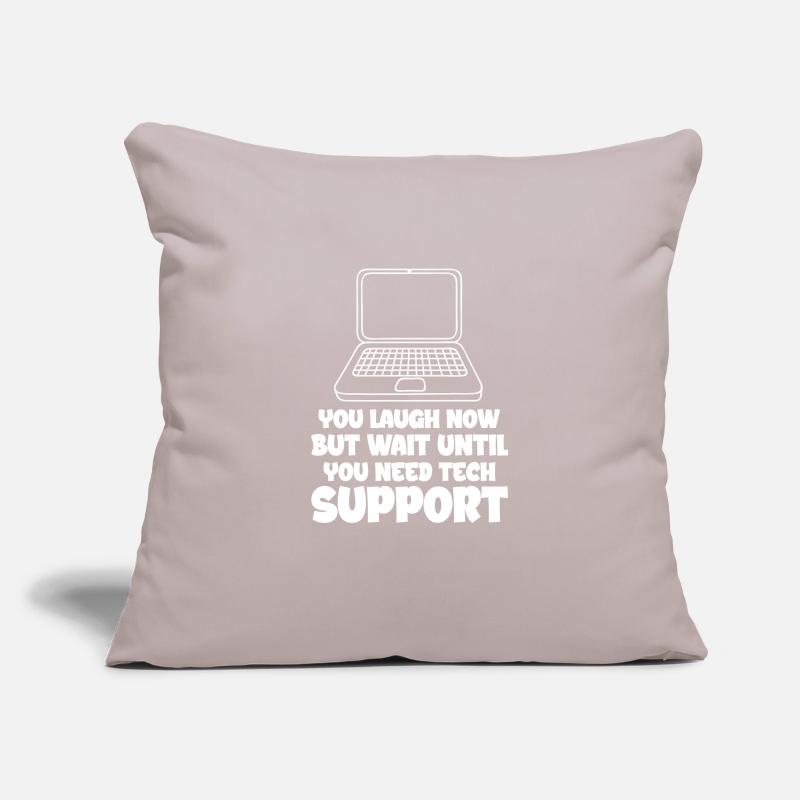 Support technique Computer It Admin Cadeau Housse de coussin décorative 45 x 45 cm