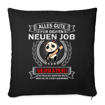 Alles Gute Verräter - Jobwechsel Abschiedsgeschenk - Sofakissenbezug 45 x 45 cm - Schwarz - Vorne