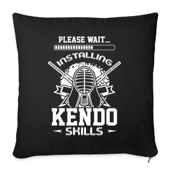 Kendo Installing Kendo Skills - Sofa pillowcase 17,3'' x 17,3'' (45 x 45 cm) - black - Front