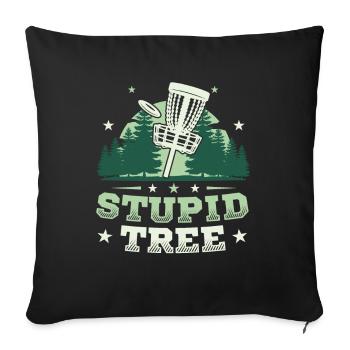 Frisbee Golf Stupid Tree Disc Golf Tee - Sofa pillowcase 17,3'' x 17,3'' (45 x 45 cm) - black - Front