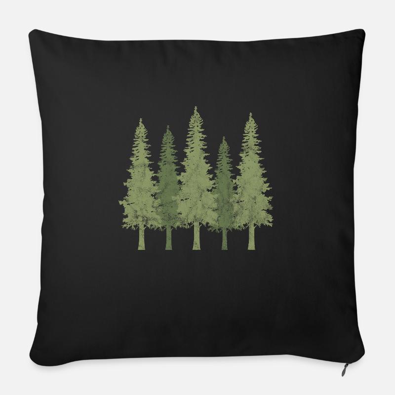 Wald - Sofakissenbezug 45 x 45 cm - Schwarz